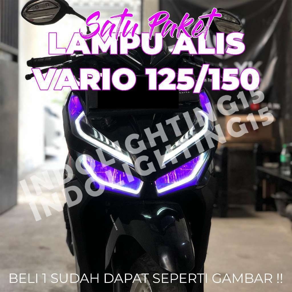 lampu alis vario 125 / 150 1 mode gratis devil eye tinggal pasang