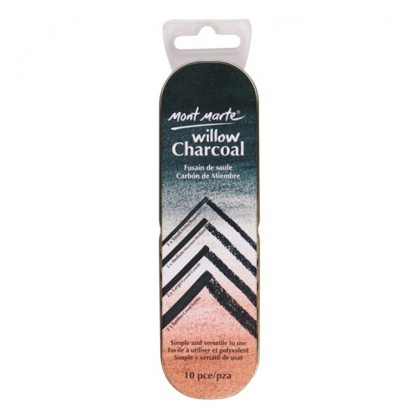 

Mont Marte Willow Charcoal in Tin 10 pcs Arang Lukis Batang Myarts