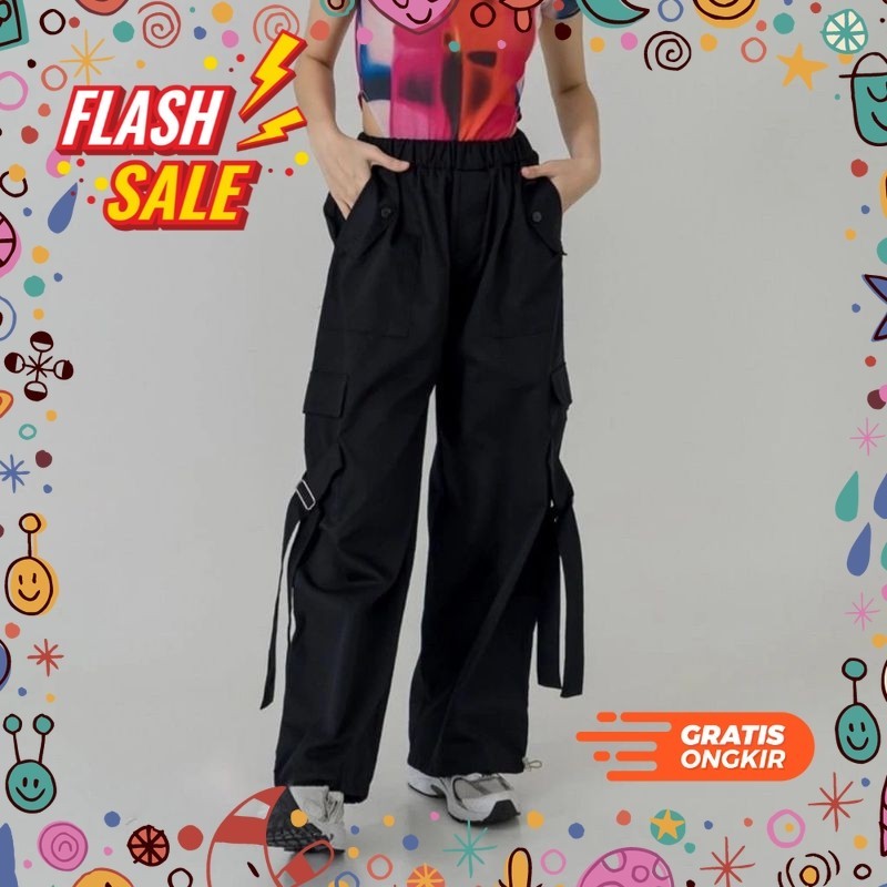 MEGASALE / Celana Cargo Pants Wanita Highwaist-Cargo Wanita-Celana Cargo Wanita Kekinian-Celana Carg