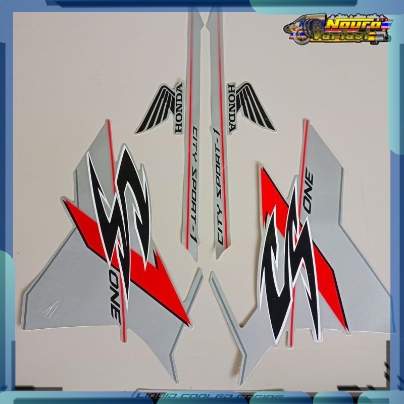 Stiker Striping honda cs1 cs one csone cs 1 silver stiker lis body motor bagus