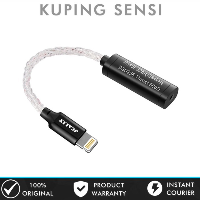 GD88 JCALLY JM45L Lightning to 3,5mm Hires Lossless DAC ES9318 32bit/384kHz - JM45L