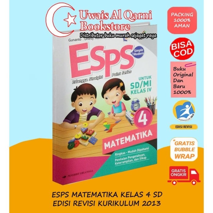 

ESPS MATEMATIKA 4 UNTUK SD MI KELAS IV K13N ERLANGGA