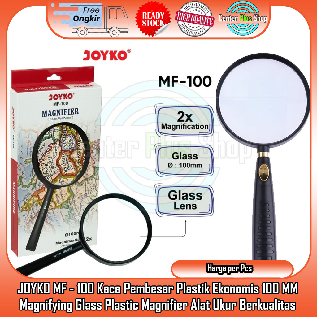 

JOYKO Mf 100 Lensa Cembung 100 MM Kaca Pembesar Terjangkau murah meriah Mengamati Benda Kecil Magnifier Magnifying Glass Kaco Glas genggaman bahan plastik simple mudah JNA praktis pengamatan laboratorium