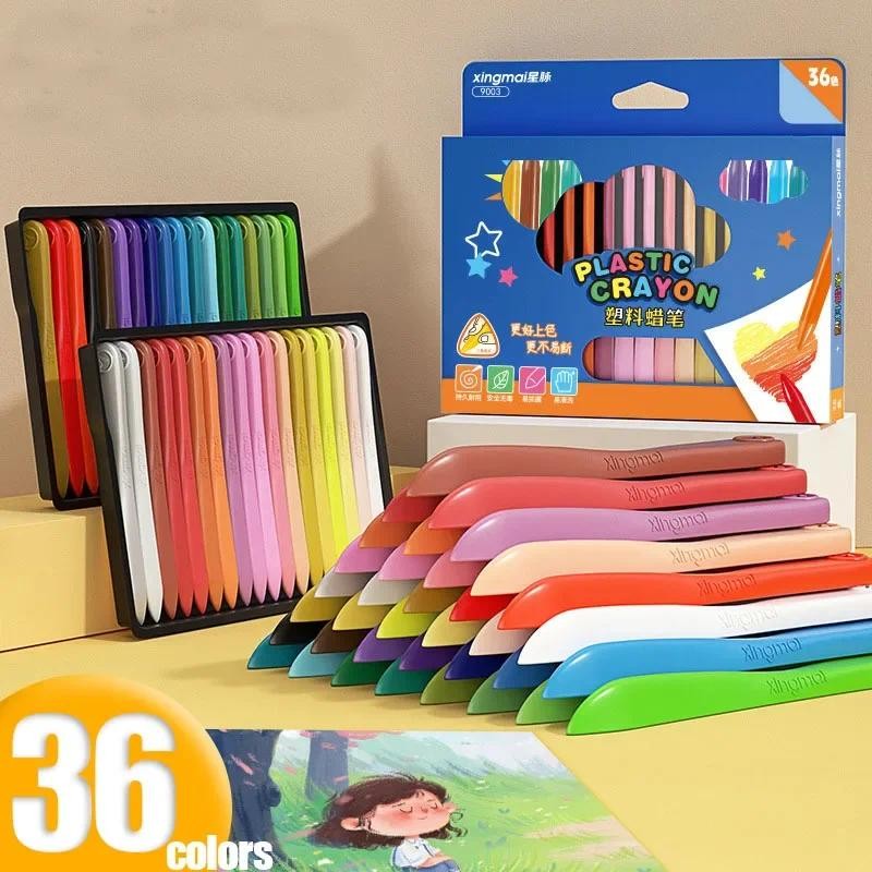 

12/18/24/36Color Triangular Plastick Crayons Non-Toxic Painting Wax Crayon Children’s Drawing Art Colour Pen Set School Supplies