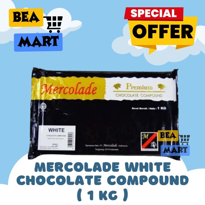 

Coklat Batangan Putih Kompon Kemasan 1kg | Mercolade Premium White Chocolate Compound 1 kg