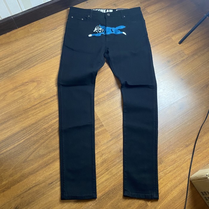 Billionaire Boys Club BBC ICECREAM Running Dog Embroidery Hawk Jeans (Black) Denim