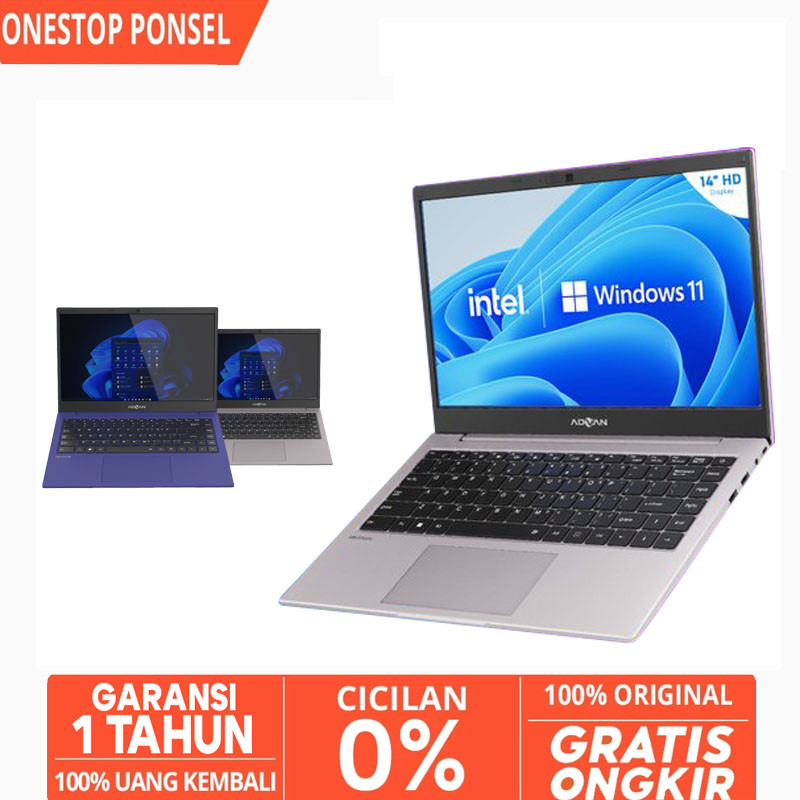 ADVAN Soulmate 4GB/128GB - 256GB 14" W11 Celeron N4020 Garansi Resmi Advan Indonesia