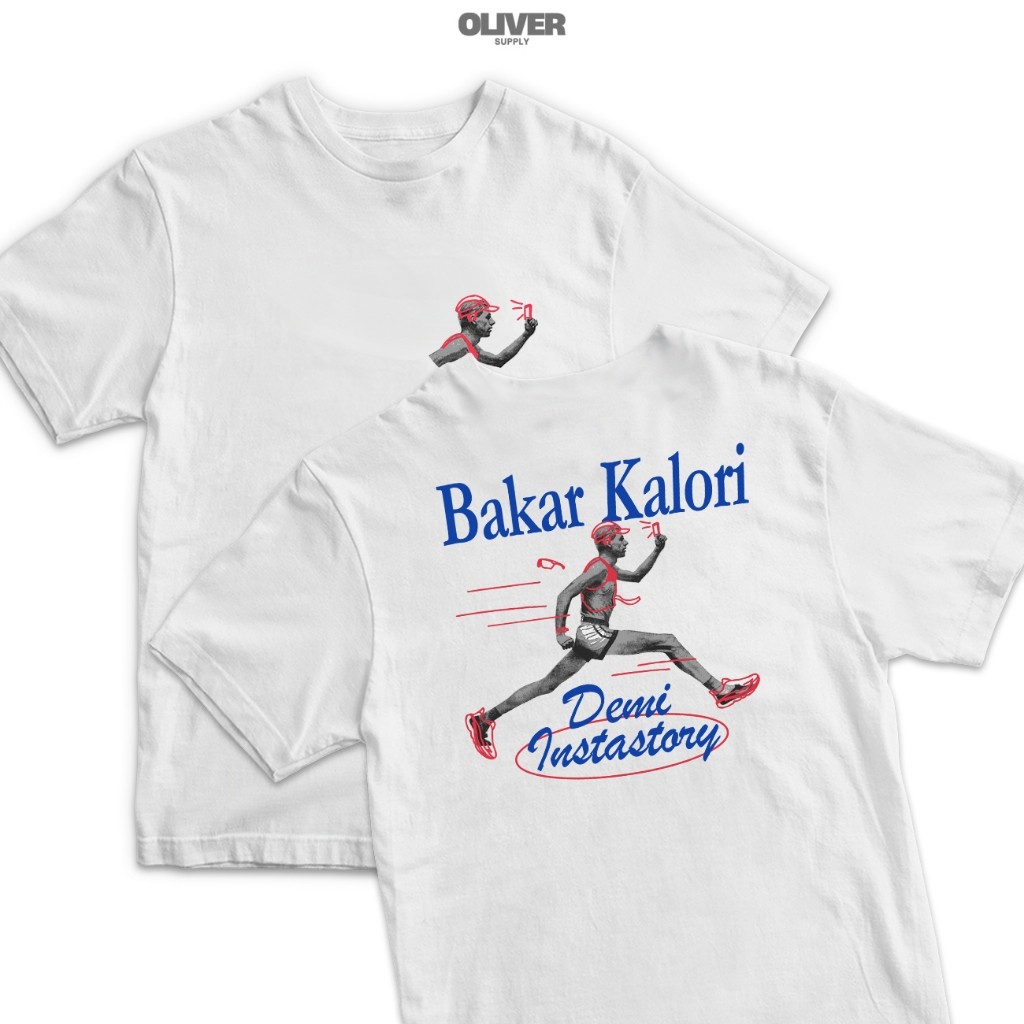 Kaos Kata Kata "Bakar Kalori Demi Instastory" / kaos pria kata kata keren / baju kaos kata kata kere