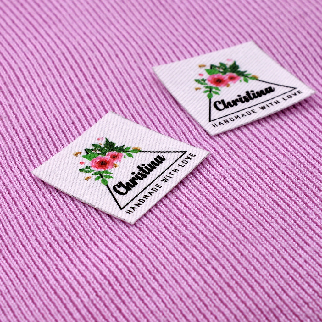 

Custom Ironing Labels, Personalized Brand , Logo or Text, Clothing Labels, Custom Printed Fabric Label (YT171)