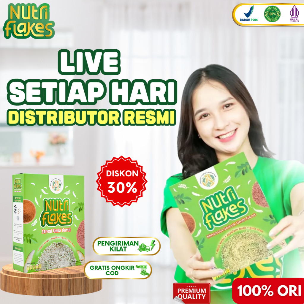 

[SALE] Nutriflakes Original- Minuman Sereal Umbi Garut Pertama Atasi Asam Lambung Official Store Cod