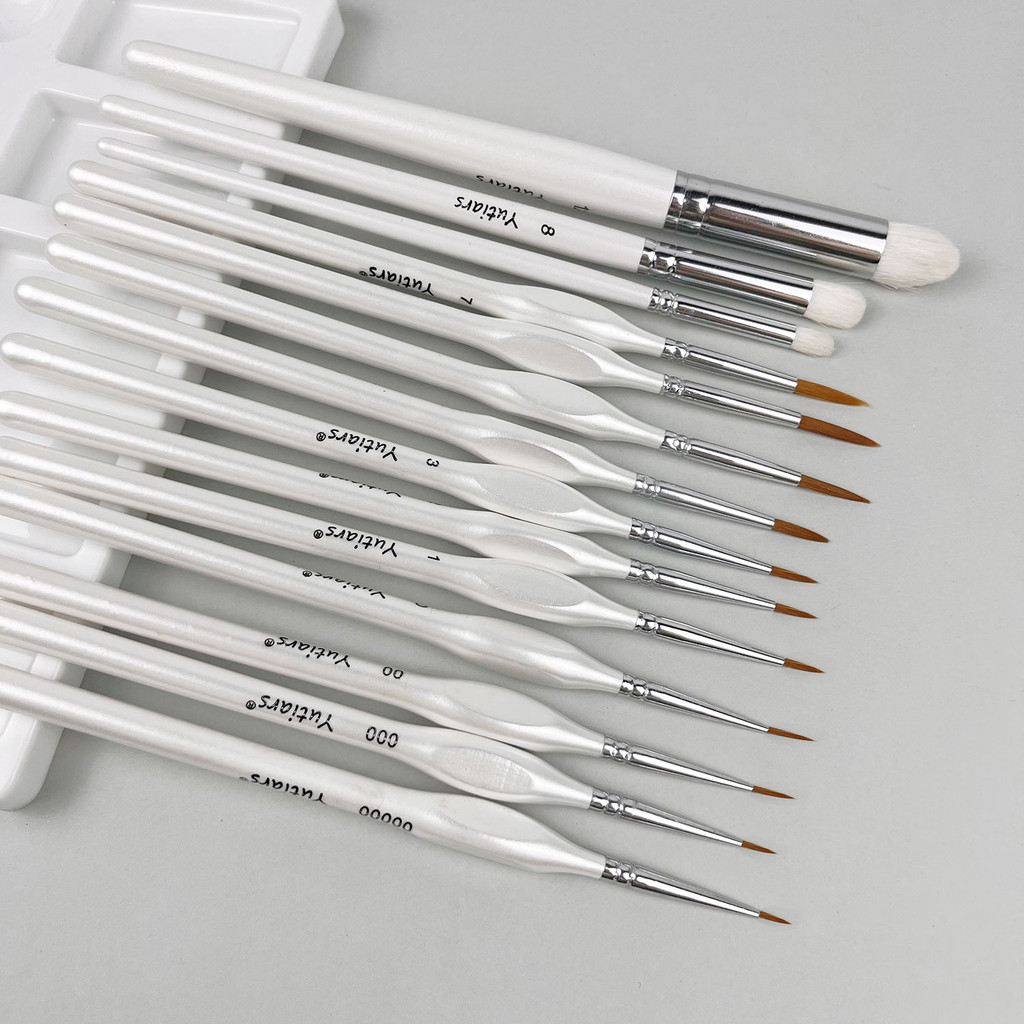 

Yutiars Professional Drybrush Set, Wooden Detail Painting Brushes with Storage Case, Ideal for Tabletop