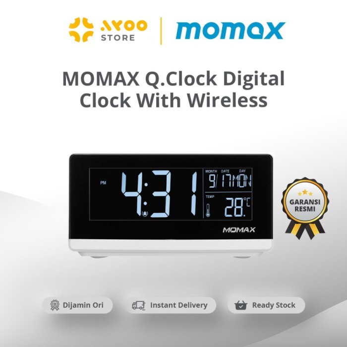 

MOMAX Q.Clock Dital Clock With Wireless Charging [QC1UKW]