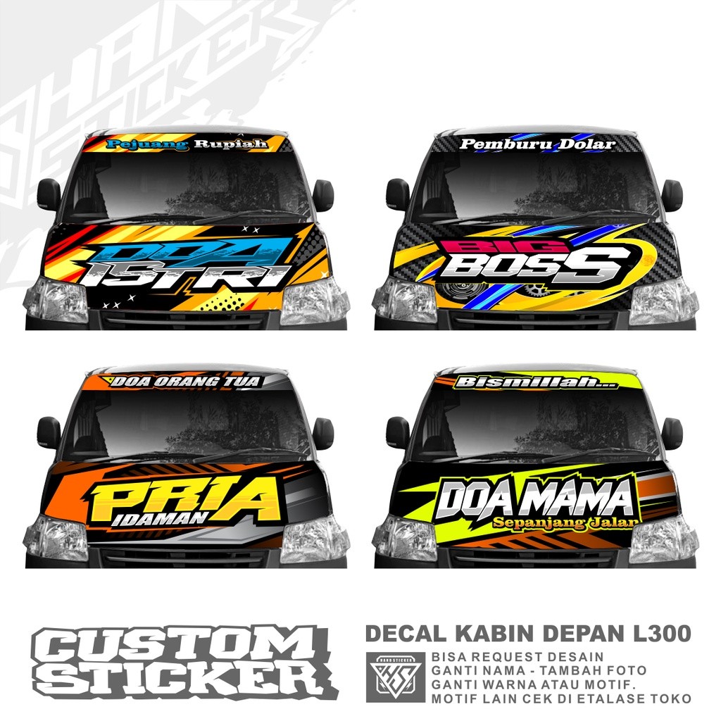 Sticker Grand Max Atau Decal Kabin Depan Grand Max Bisa Request Desain Murah Berkualitas