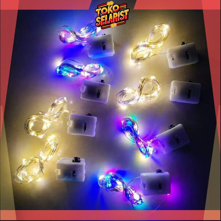 COD MAKASSAR Lampu Hias 3M 5M / Lampu Tumblr Kawat Hias Dekorasi Baterai 3m 5m / Lampu Kawat LED 1 &