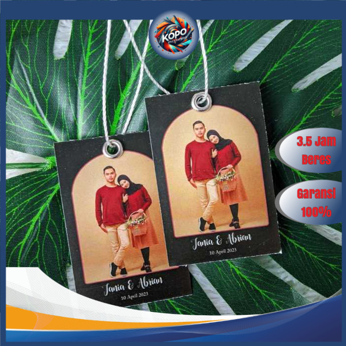 

KOPO Print Hangtag Wedding Souvenir Hang Tag Label Custom Pernikahan Ucapan Nikah Free Desain