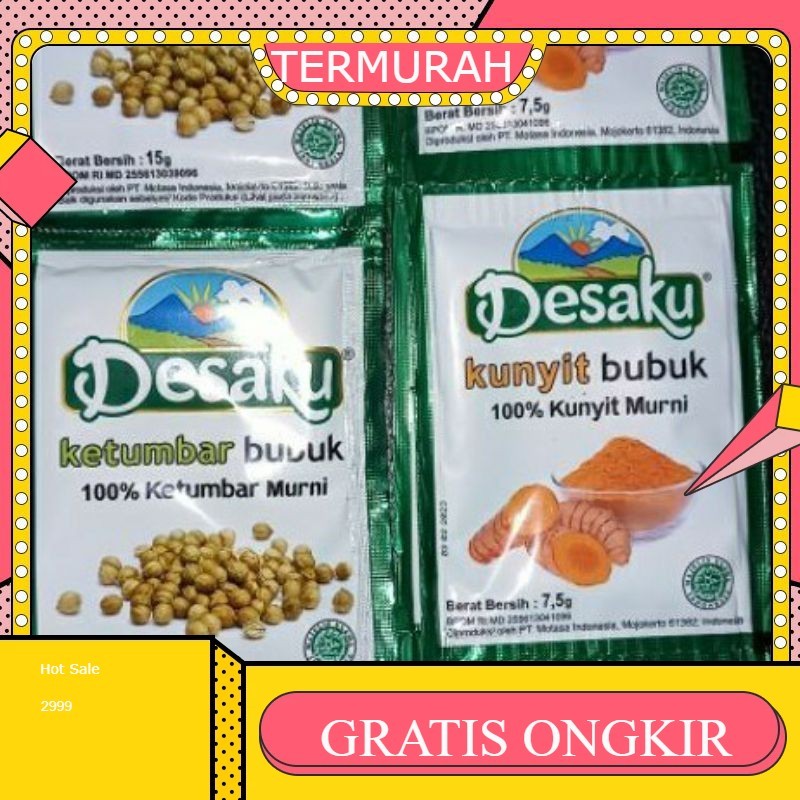 

Desaku Kunyit dan ketumbar bubuk renceng @12 pcs