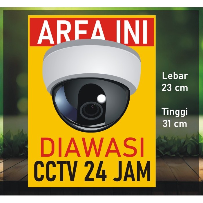 Sticker CCTV 24 JAM Besar 23x31cm BERDIRI