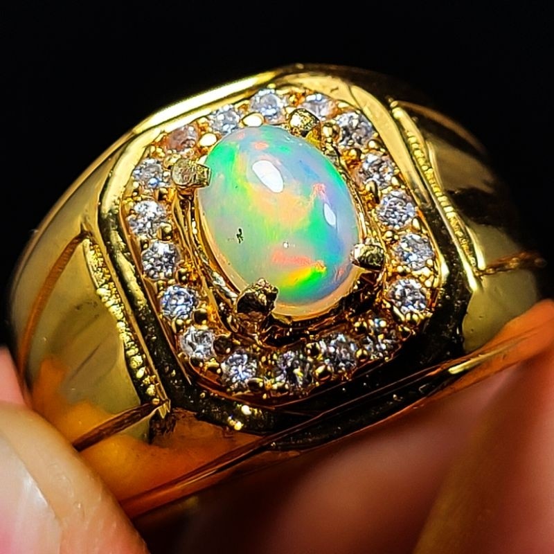 BATU CINCIN PERMATA KALIMAYA CRYSTAL ASLI SIAP PAKAI