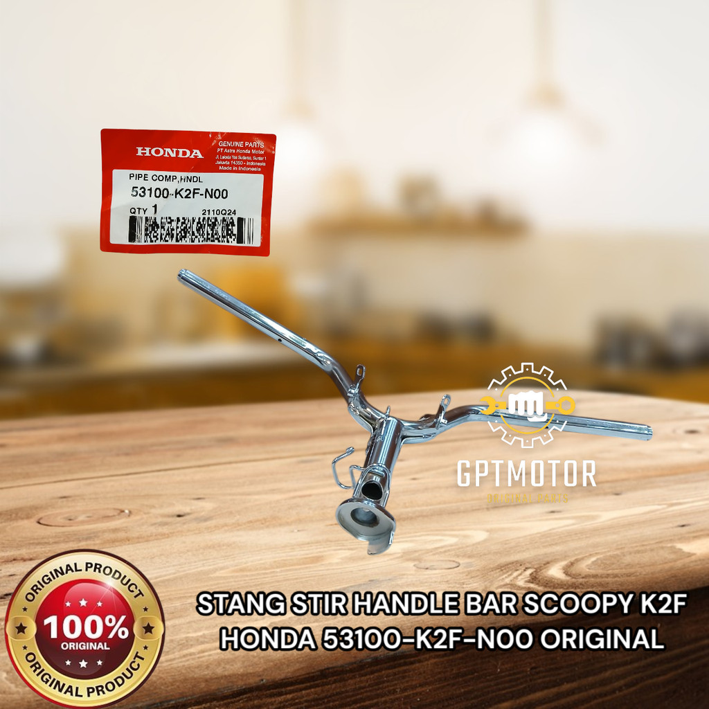 STANG STIR HANDLE BAR SCOOPY K2F HONDA 53100-K2F-N00 ORIGINAL