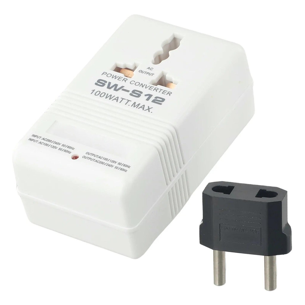 Step UP OR Down  Converter Transformer 100W 110V/120V To 220V/240V+EU Adapter Bidirectional Converte
