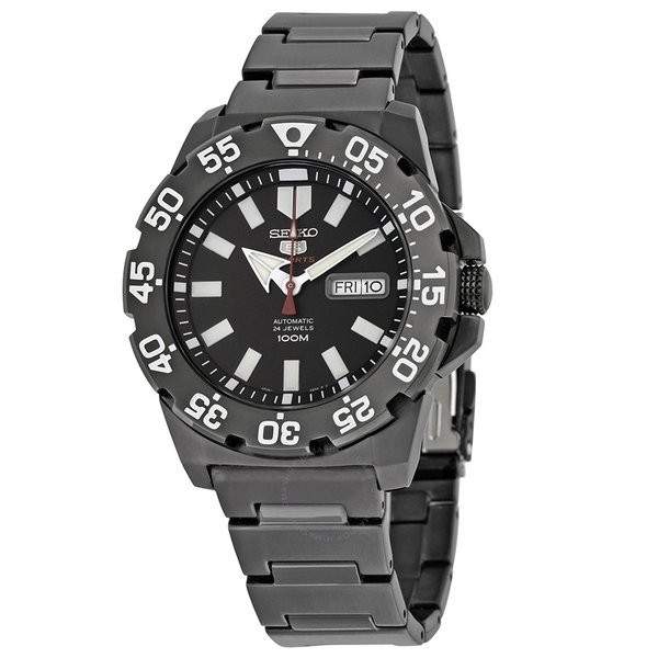 JAM TANGAN PRIA SEIKO 5 SPORT SRP489K1 AUTOMATIC ANALOG BLACK STAINLESS STRAP