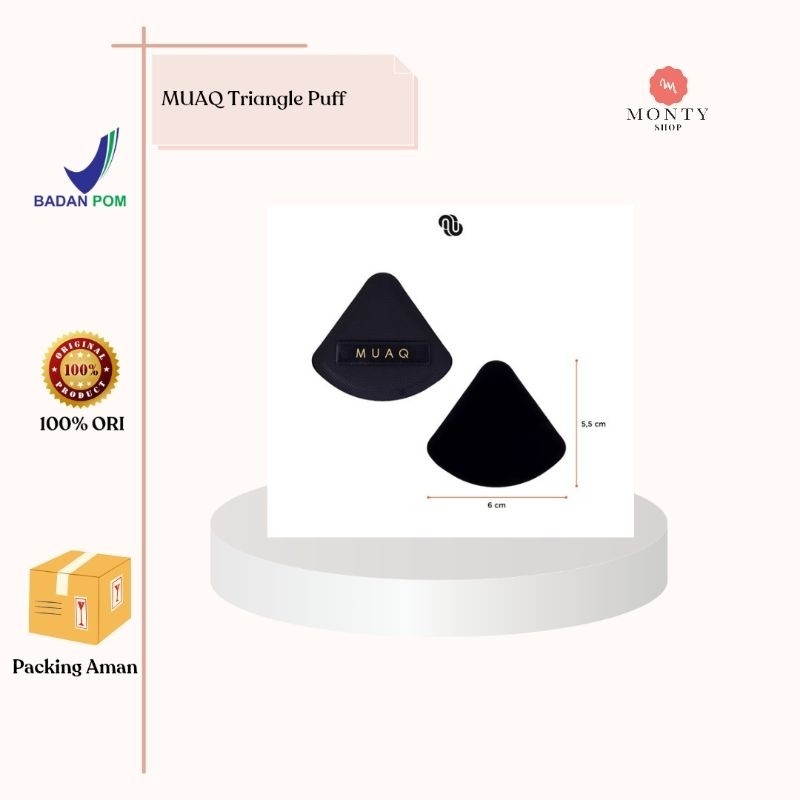 MUAQ Triangle Puff | Sponge Foundation | Spons Segitiga Makeup Foundie