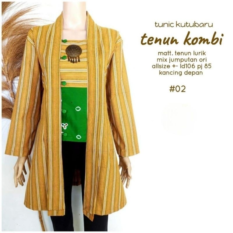 LURIK Kebaya Tenun Kebaya Lurik Atasan Wanita Blouse Kebaya Tunik Kebaya Kutubaru Tenun Lurik Kebaya