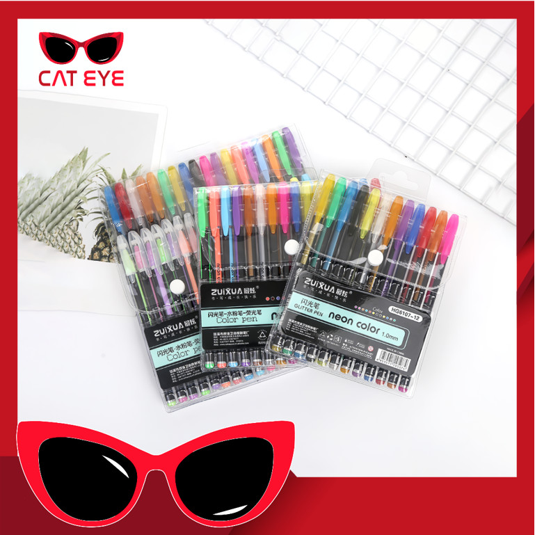 

PROMO - S6076 Pulpen Warna-Warni 12 PCS / Pulpen Warna-Warni Tinta / Pen Gel Color / Colorful Pulpen Gel Ink / Pulpen Gel Glitter