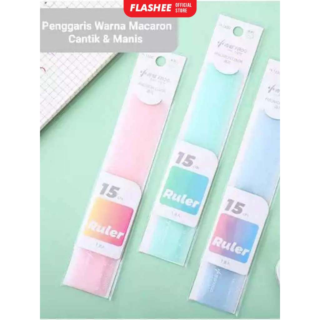 

Flashee Penggaris Macaron Penggaris Pastel 15cm Penggaris Sekolah / Kantor Cute