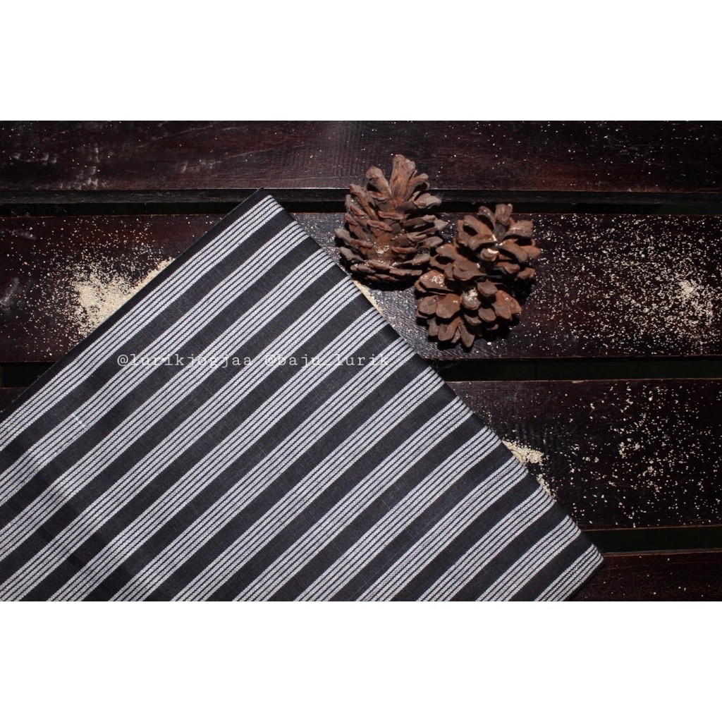 Baju Kain Tenun Lurik Hitam Putih Best Sellesr Atbm asli