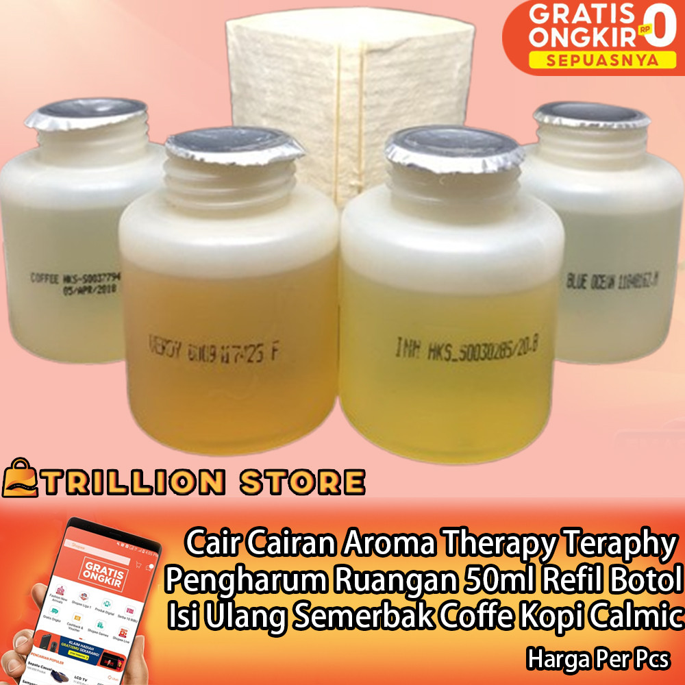 Cair Freshener Pengharum Ruangan Mobil Aroma Coffee Therapy 50ml Original 100% Parfume Calmic Toilet