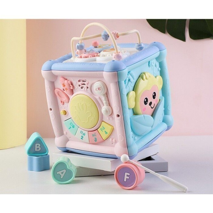 Mainan Pencerahan Multifungsi Musik Bayi/Mainan Edukasi Anak 1 Tahun - Puzzle-Cube