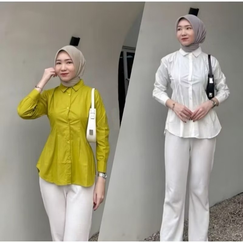 W & K - ZJD KEMEJA DAREN TOP / Kemeja MAYA Press Body Kekinian / KEMEJA WANITA TRENDY / ATASAN KEMEJ