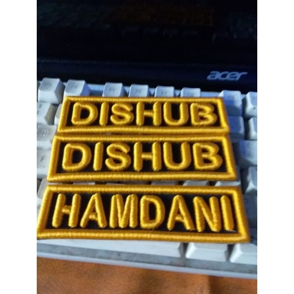 Bordir bordir nama dishub timbul/3D