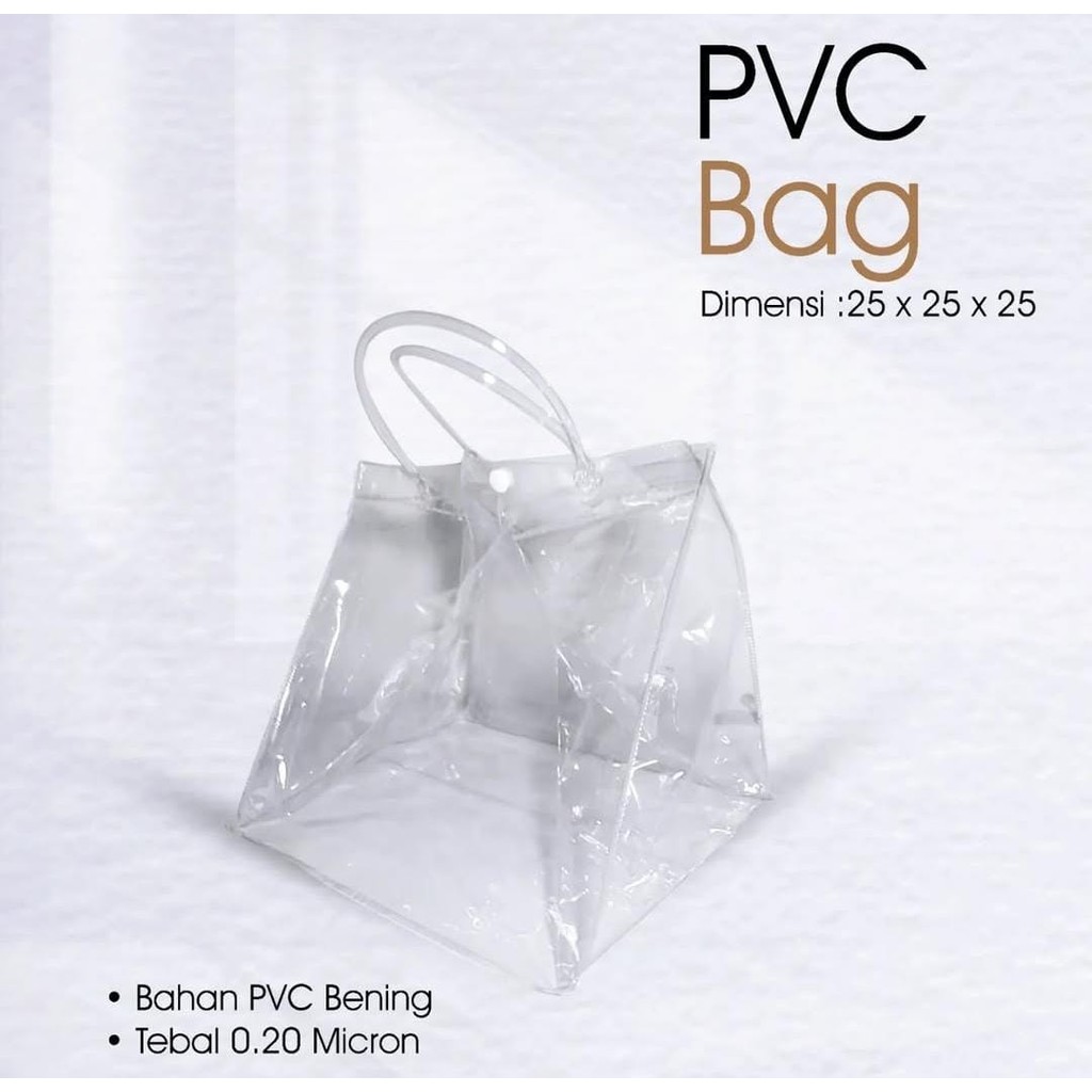 Tas Mika 25x25x25 (selang) / Tas Bening Transparan 25x25x25