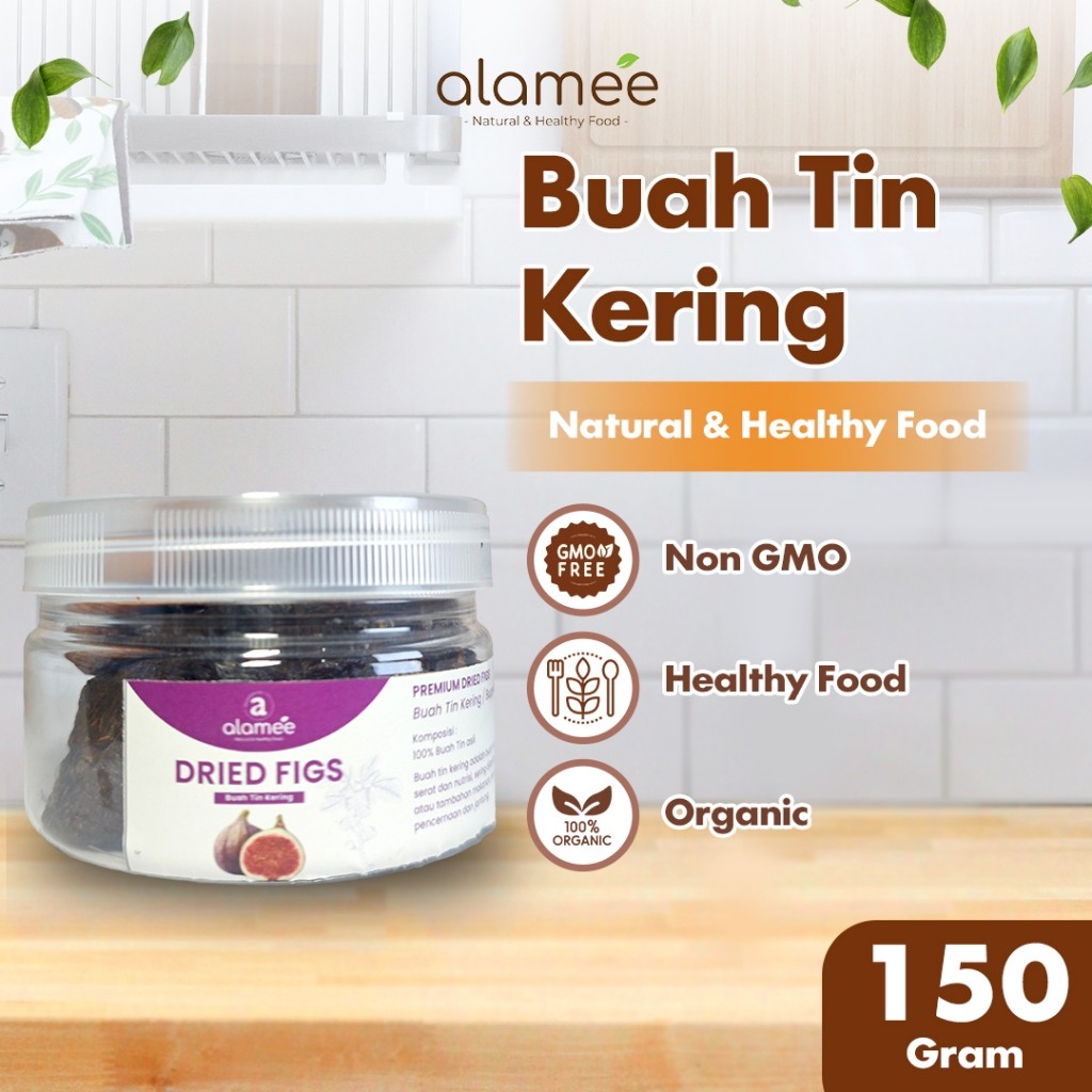 

ALAMEE Buah Tin Kering Cemilan Buah Sehat Dried Figs Buah Ara Kering Rendah Kalori 15gr