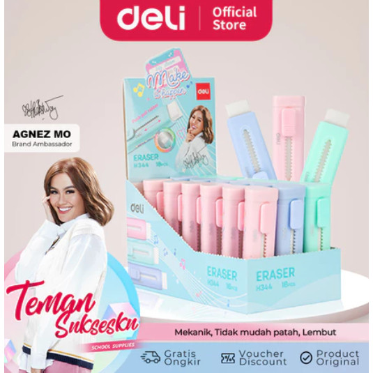 

DELI X AGNES MO PENGHAPUS MEKANIK SLIDING ERASER MUSIC H344