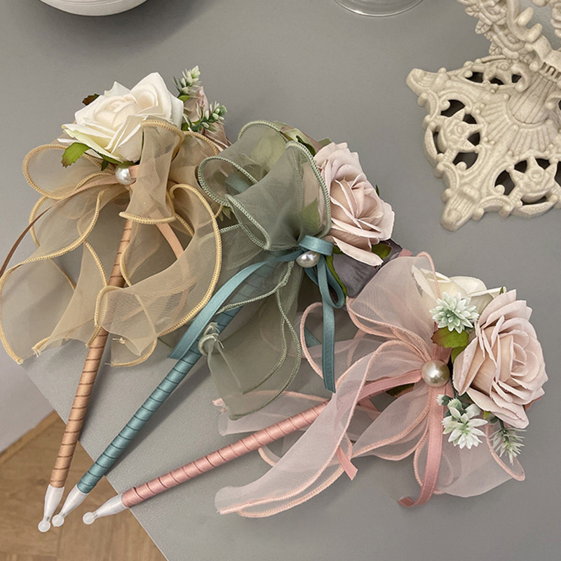 

0.7mm ballpoint pen Flower neutral pen Student gift pen Simulated flower Office writing pen stationery