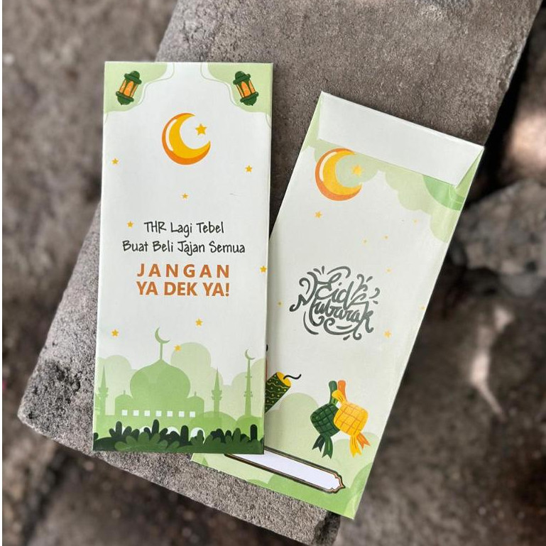 

mahkota_toys Amplop lebaran jumbo 7cmx17cm isi 10lembar