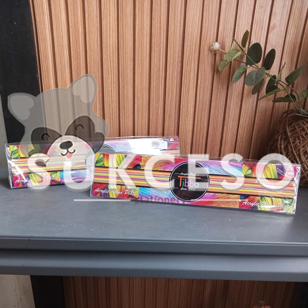 

TIBBO Name Plate Acrylic Transparant 7 x 30 cm Papan Nama Segitiga Akrilik 2 Sisi