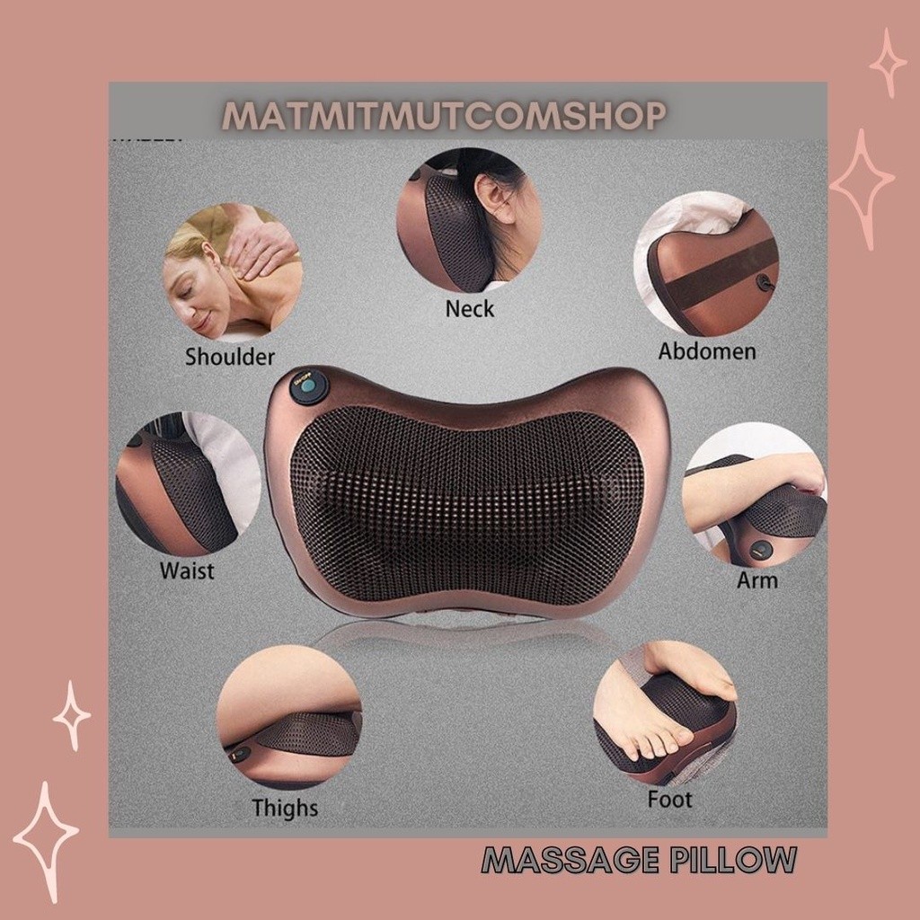 Alat Pijat Elektrik Bantal Pijat Leher Punggung Portable Bantal Pijat speeds 8 Bola