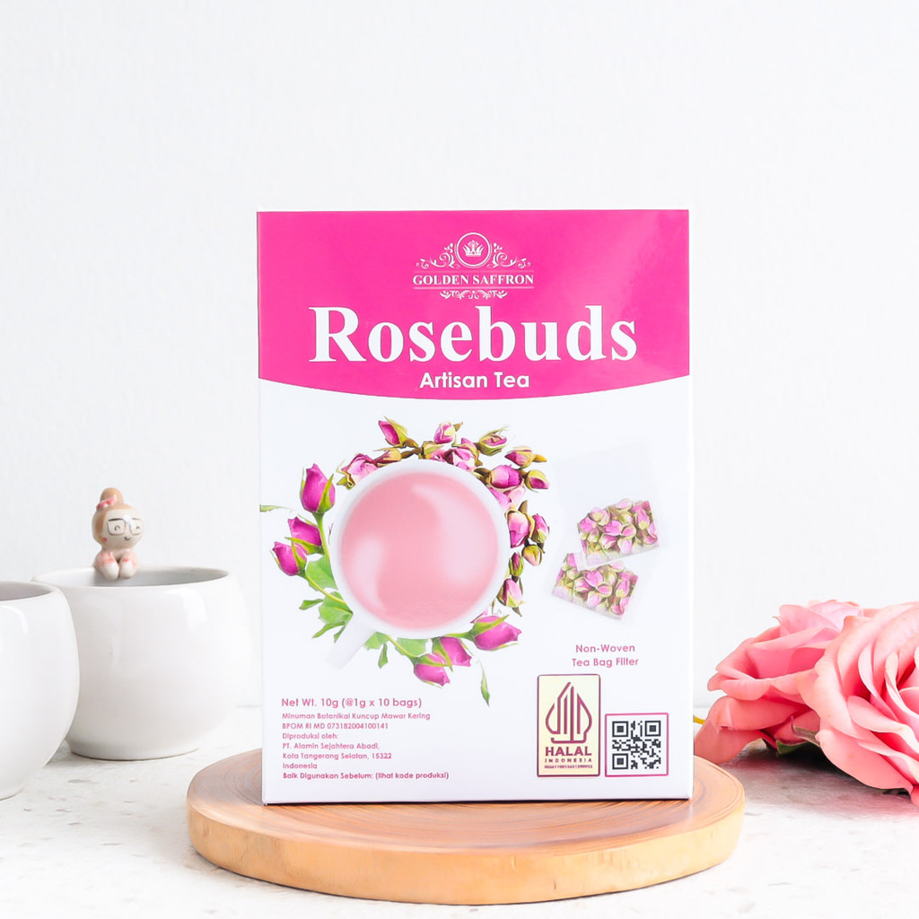 

Rosebuds Artisan Tea Teh Kuncup Bunga Mawar - Golden Saffron