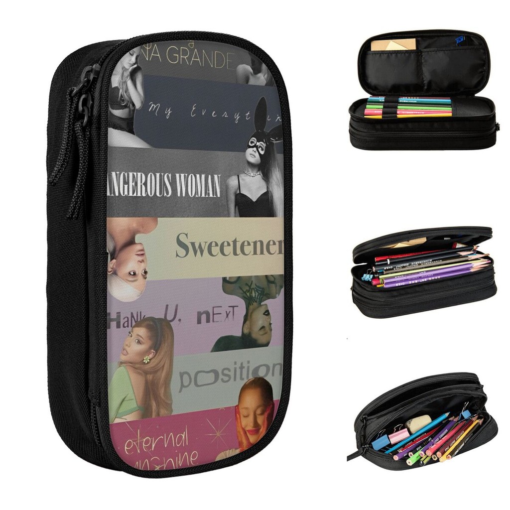 

New Arianas Grands Pop Singer Pencil Case Pencil Pouch Pen for Student Large Storage Bag School Supplies Gifts Stationery