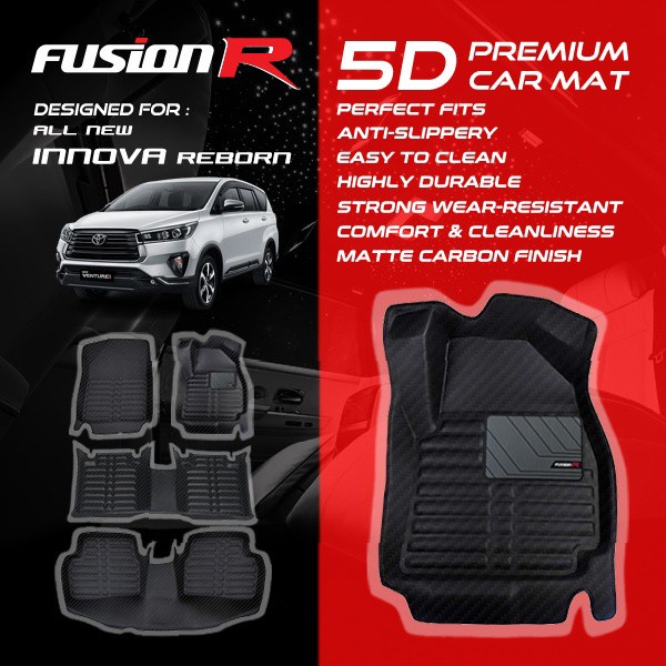 Fusion R Karpet Mobil 5D Innova Reborn /  Car Carpet Carbon - KARPET BAGASI