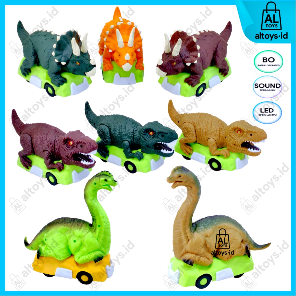 MAINAN ANAK MAGICE CARS DINO SAURUS / STEGOSAURUS / TRICERATOPS / STEGOSAURUS MAINAN HEWAN ANIMAL DI