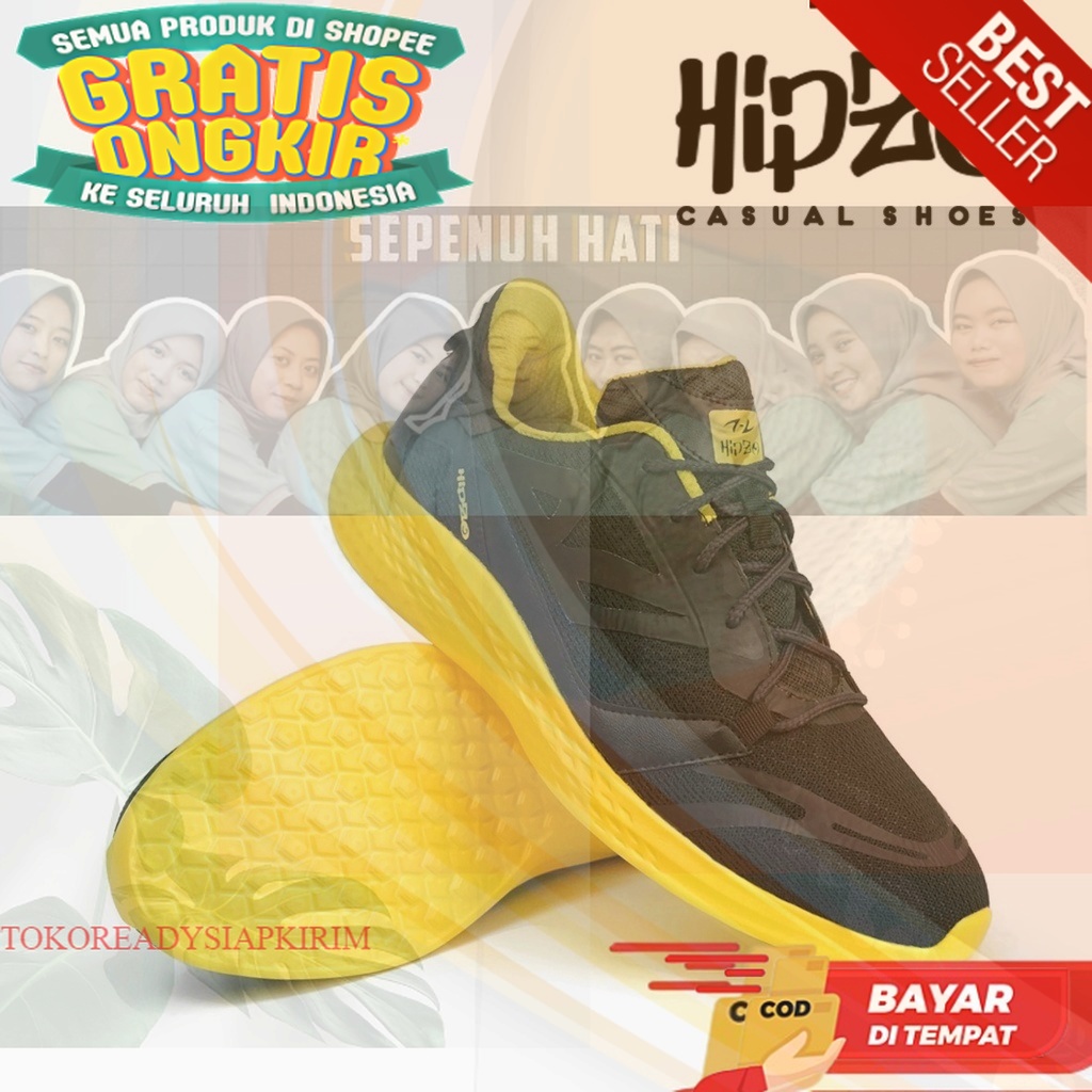 Sepatu Merk Hipzo Pria ORI1 100% branded Running sepatu Jogging  Sneakers Cowok H01 Brand ORI1 Impor