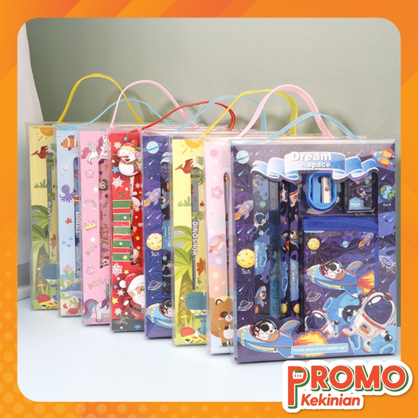 

Promo Kekinian - S5926 Stationery Set / Alat Tulis Set 6 in 1 Hadiah Souvenir / Paket Alat Tulis + Dompet Anak / Alat Tulis Set Karakter