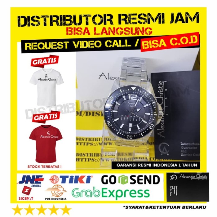 JAM ALEXANDRE CHRISTIE ac6534 ac 6534 ac6534ME GARANSI RESMI 12BULAN