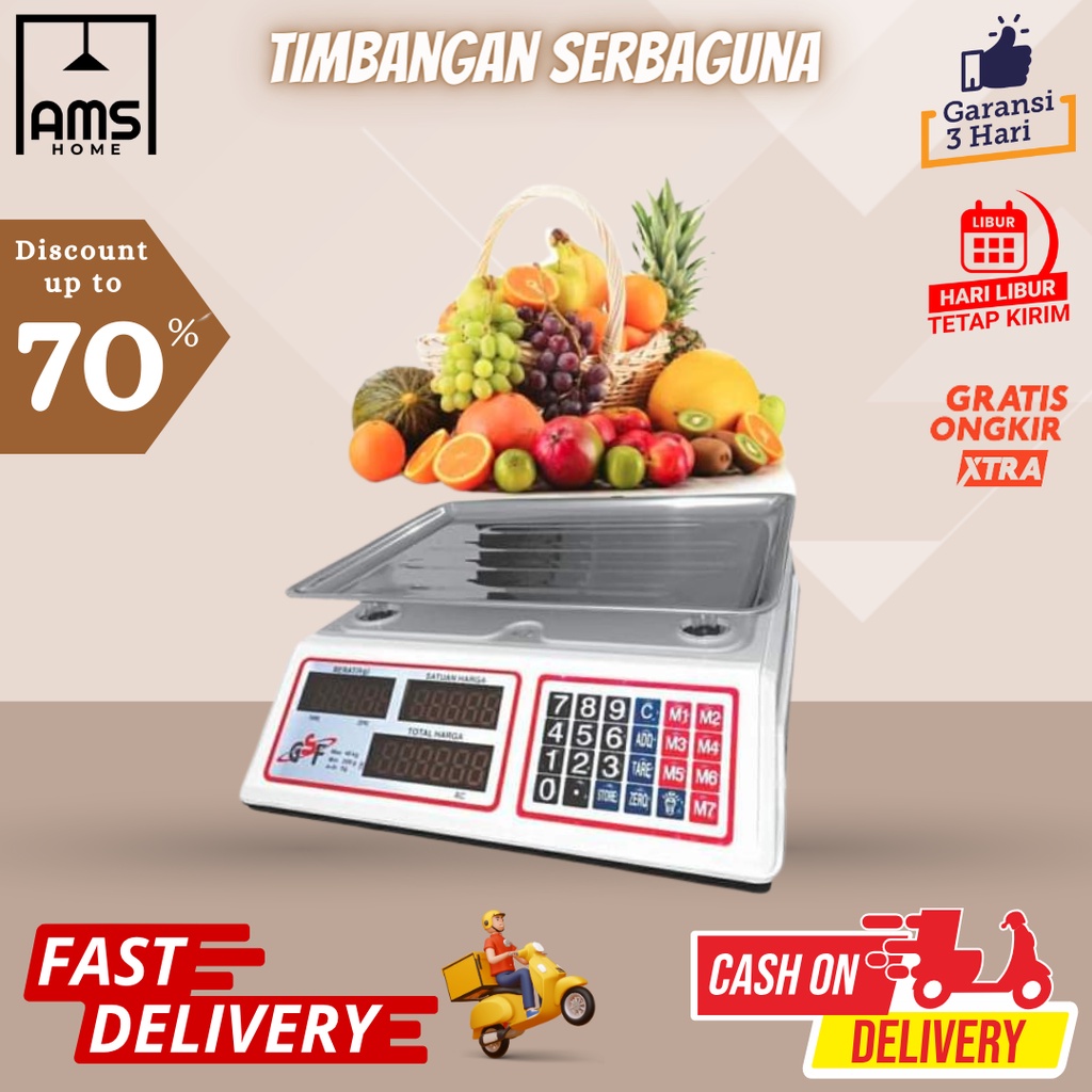 TIMBANGAN SERBAGUNA GSF / TIMBANGAN DIGITAL BUAH 30KG / TIMBANGAN DIGITAL LAUNDRY BARANG 30KG / TIMB