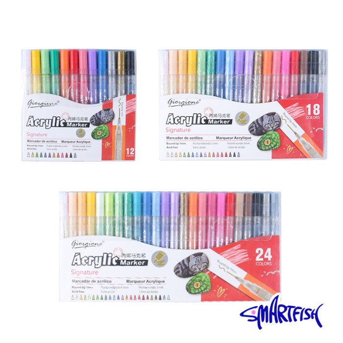 

[New] Acrylic Marker Pen Set Premium 24 Warnas - 12 pcs